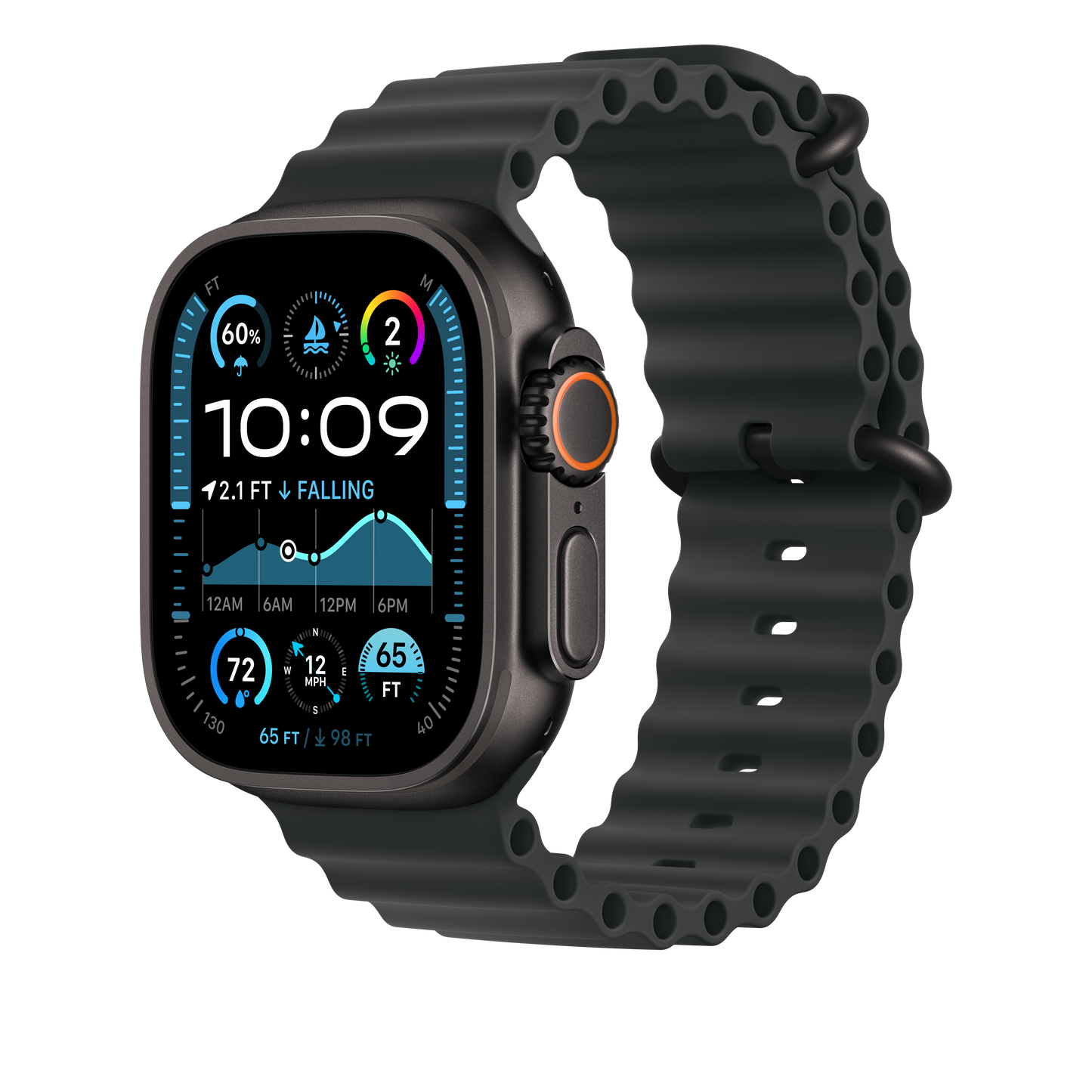 49mm Black Ocean Band Extension - Black Titanium Finish - iSTYLE RS