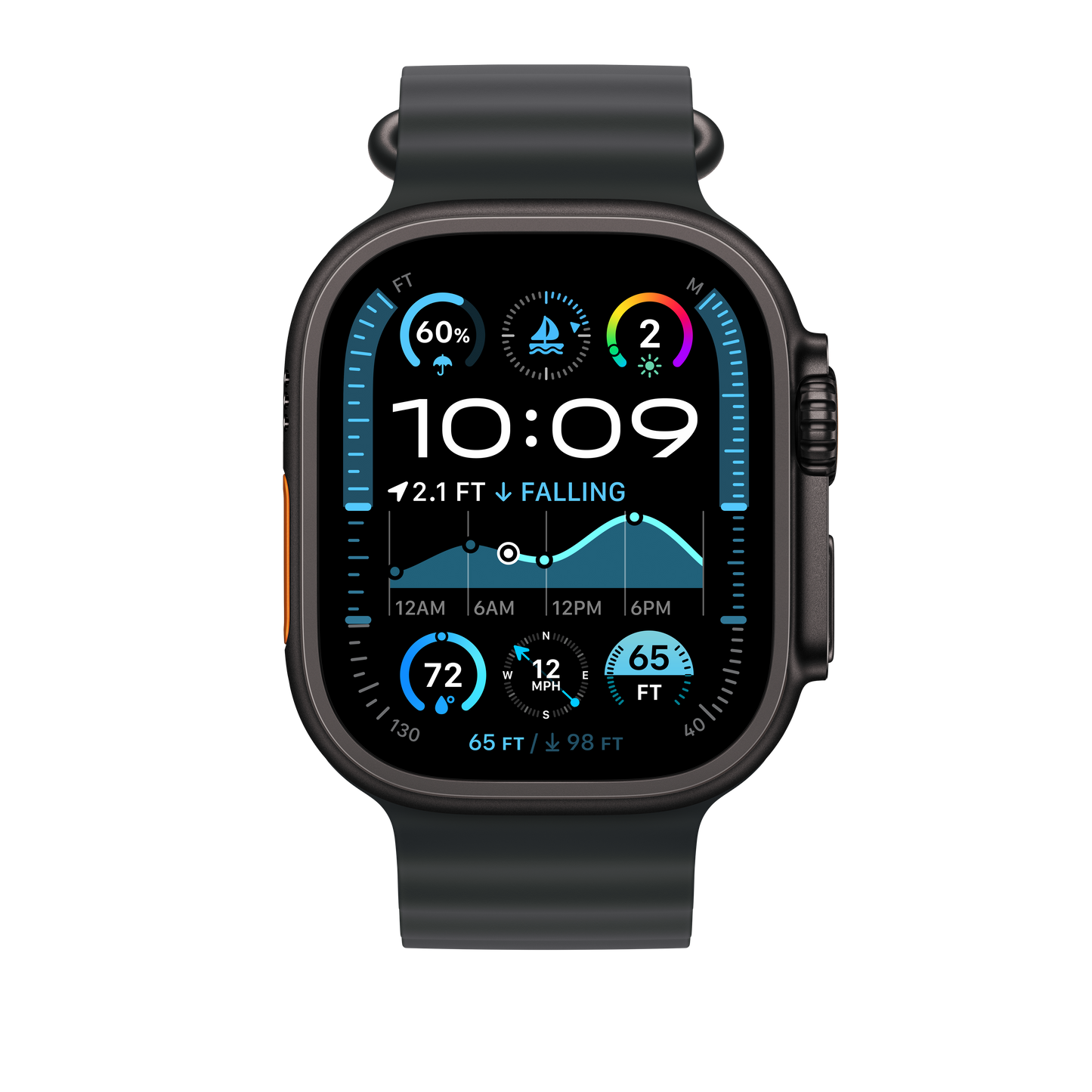 49mm Black Ocean Band Extension - Black Titanium Finish - iSTYLE RS