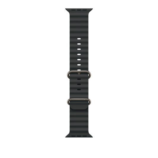 49mm Black Ocean Band - Natural Titanium Finish - iSTYLE RS