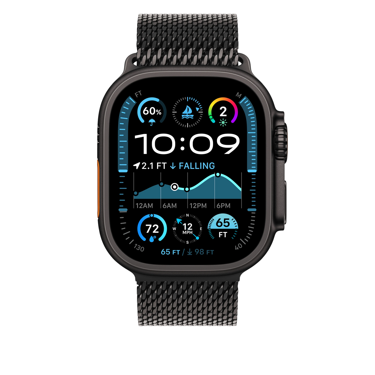 49mm Black Titanium Milanese Loop - Large - iSTYLE RS