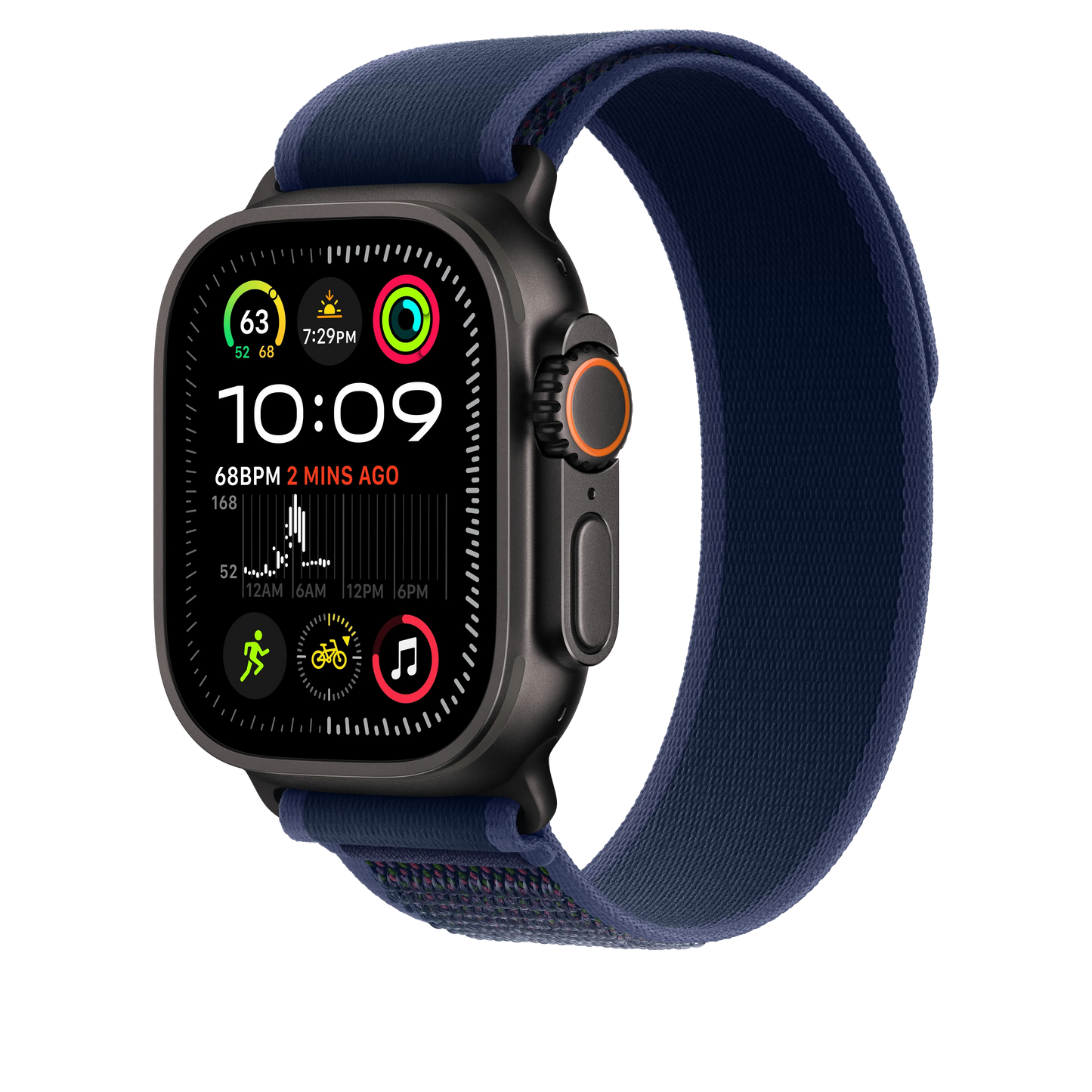 49mm Blue Trail Loop - M/L - Black Titanium Finish - iSTYLE RS