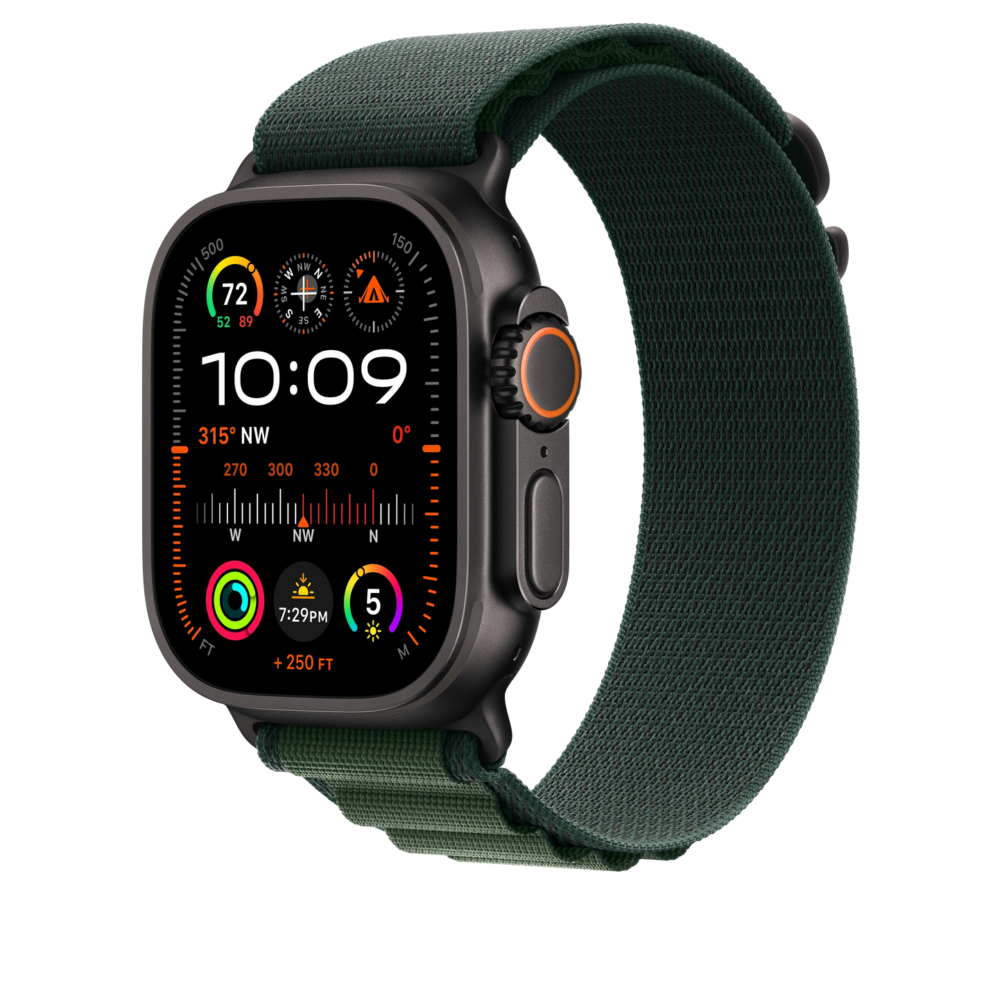 49mm Dark Green Alpine Loop - Medium - Black Titanium Finish - iSTYLE RS