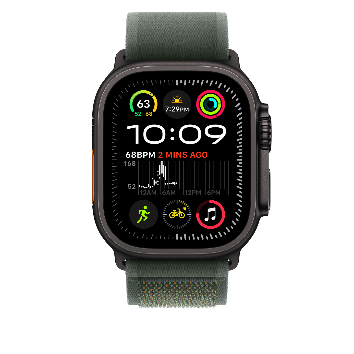 49mm Green Trail Loop - M/L - Black Titanium Finish - iSTYLE RS