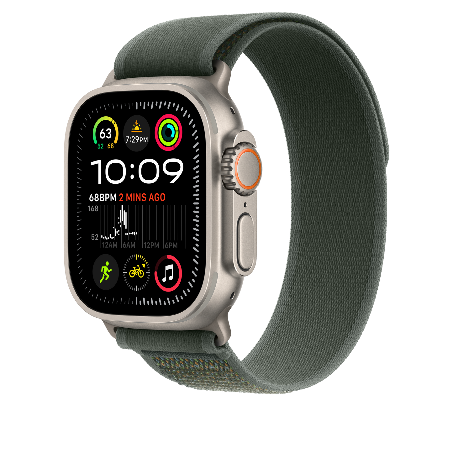 49mm Green Trail Loop - M/L - Natural Titanium Finish - iSTYLE RS