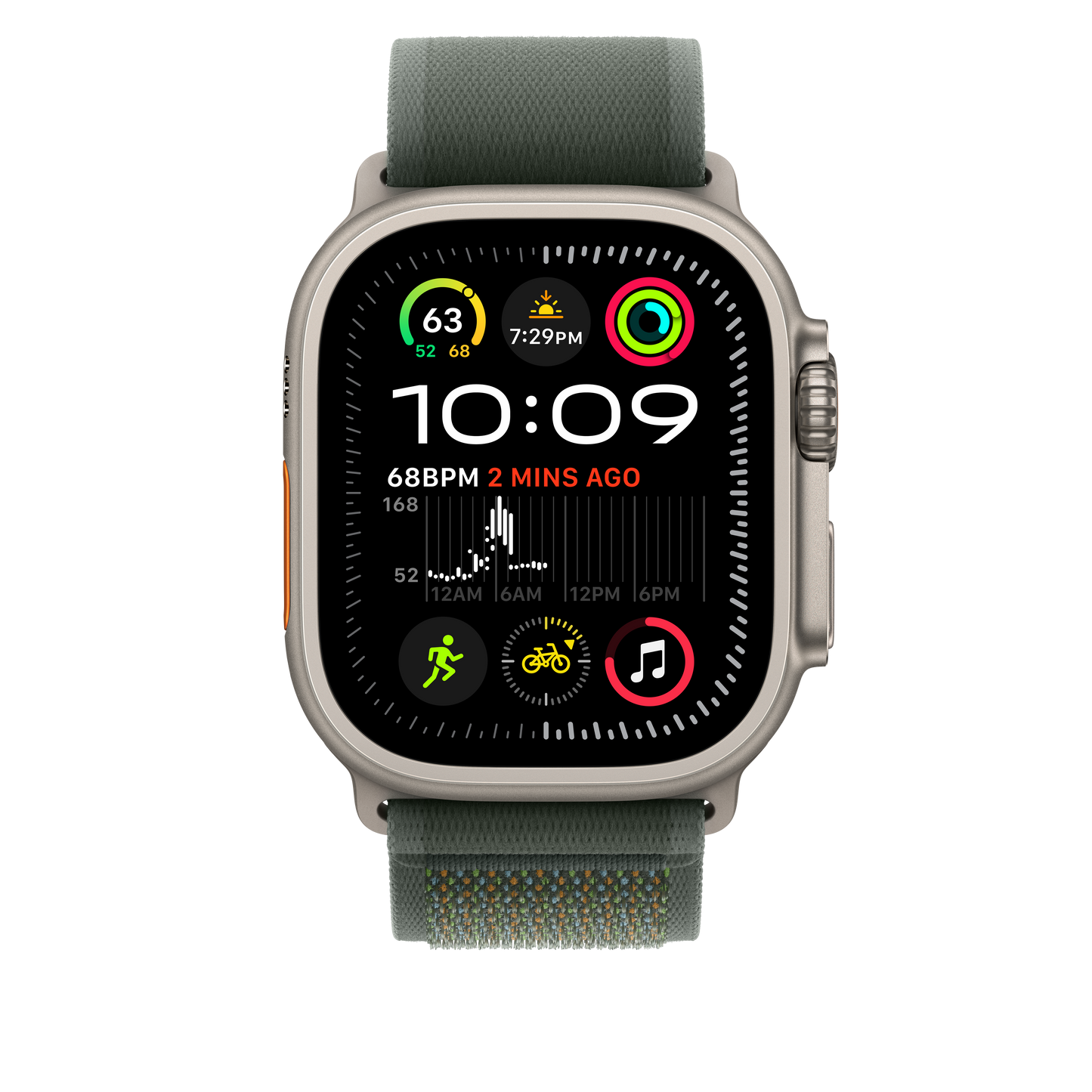 49mm Green Trail Loop - M/L - Natural Titanium Finish - iSTYLE RS