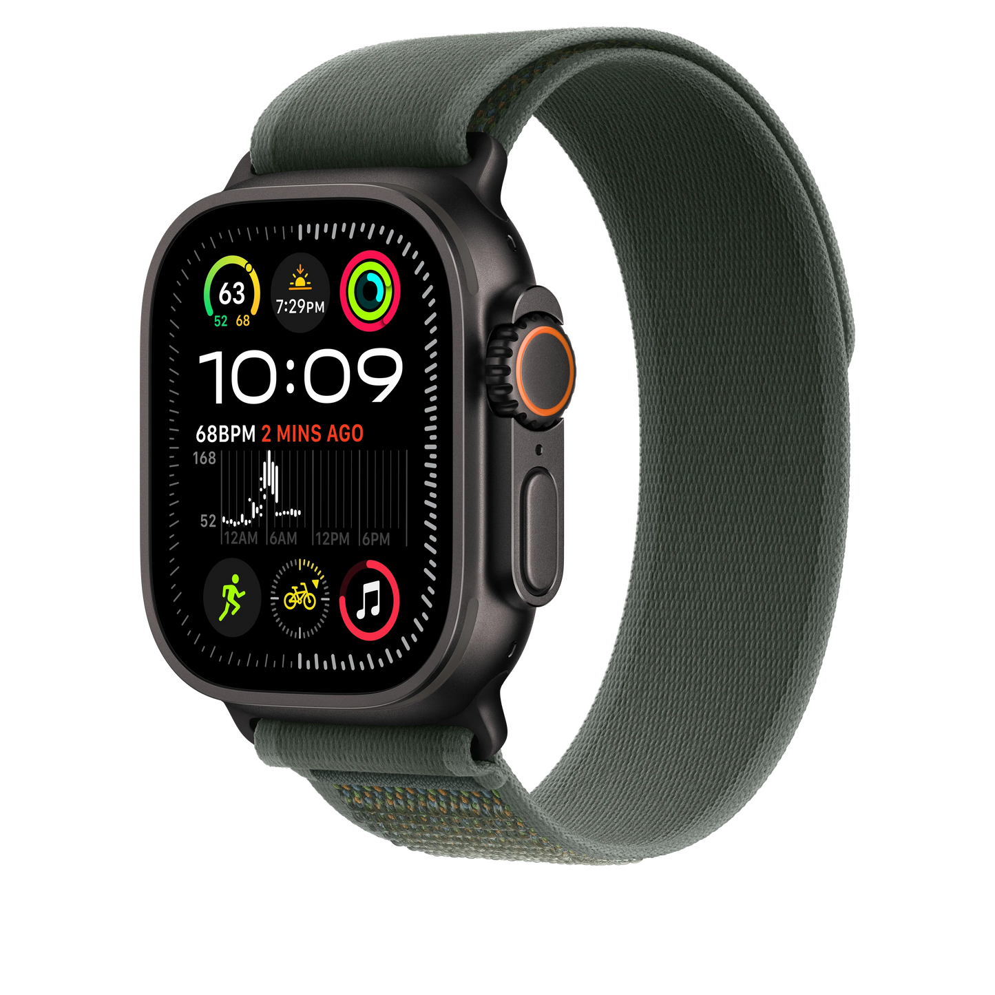 49mm Green Trail Loop - S/M - Black Titanium Finish - iSTYLE RS