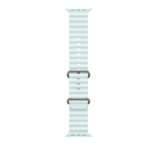 49mm Ice Blue Ocean Band - Natural Titanium Finish - iSTYLE RS