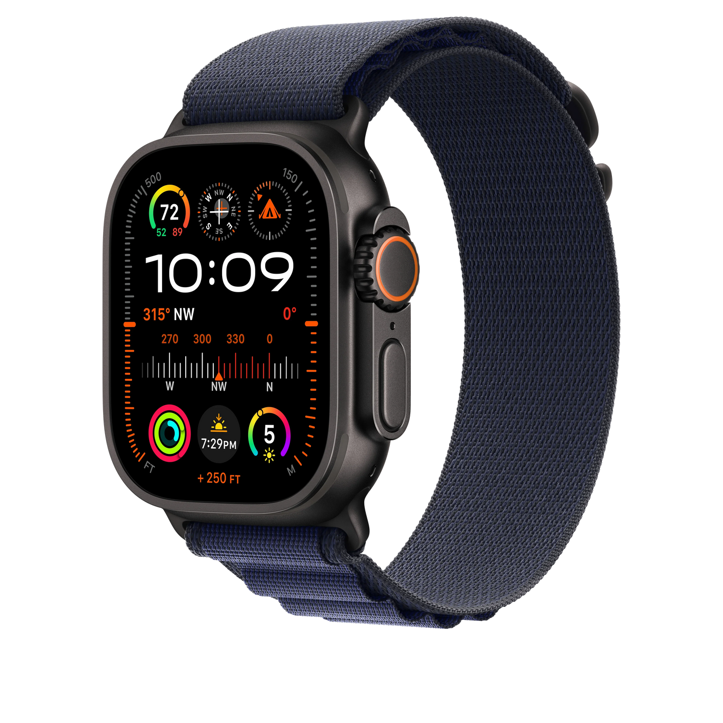 49mm Navy Alpine Loop - Large - Black Titanium Finish - iSTYLE RS