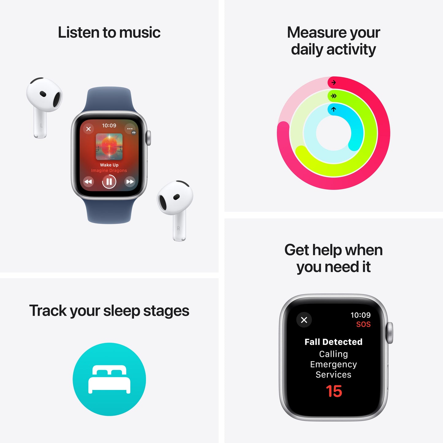 Apple Watch SE GPS 40mm Starlight Aluminium Case with Lake Green Sport Loop - iSTYLE RS