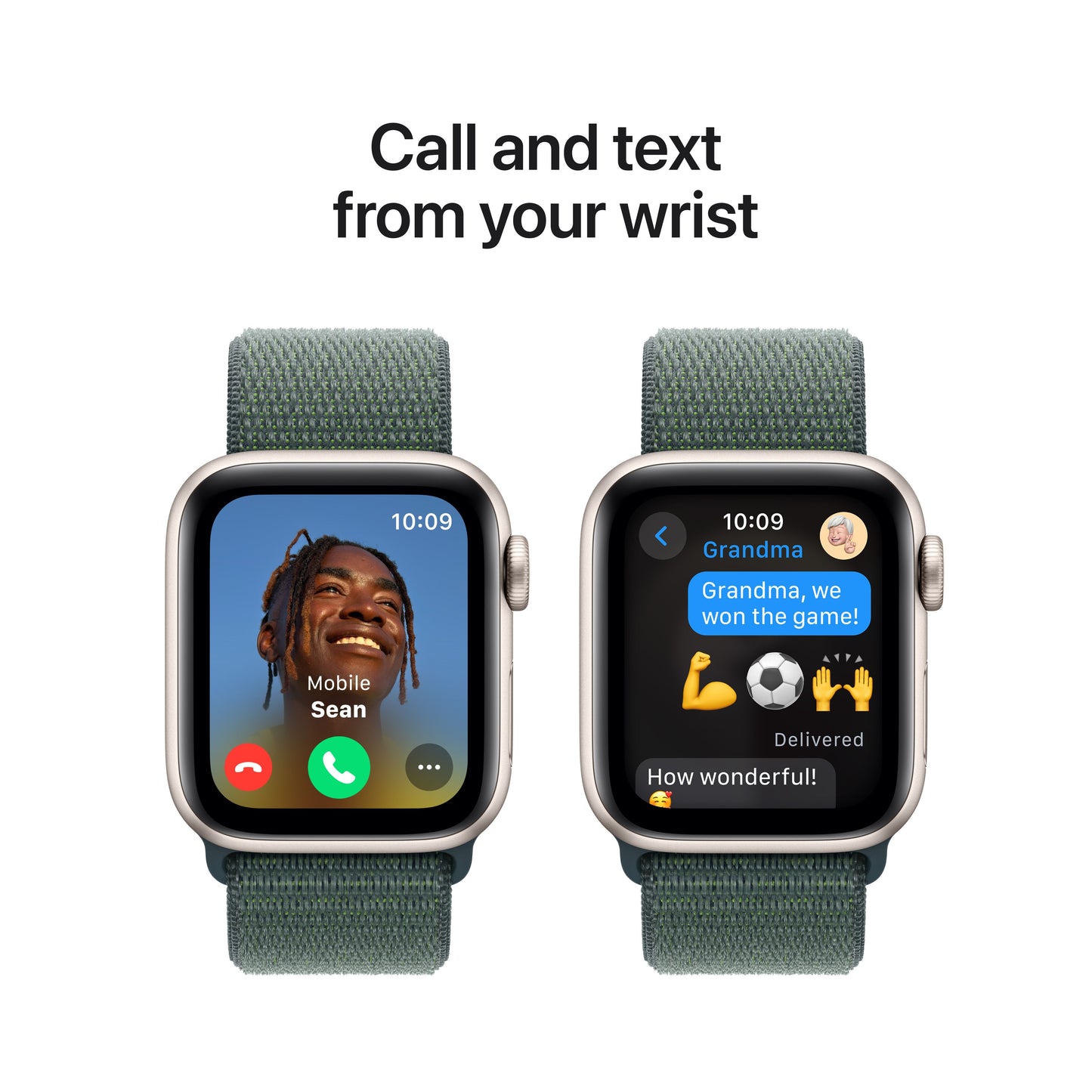 Apple Watch SE GPS 40mm Starlight Aluminium Case with Lake Green Sport Loop - iSTYLE RS