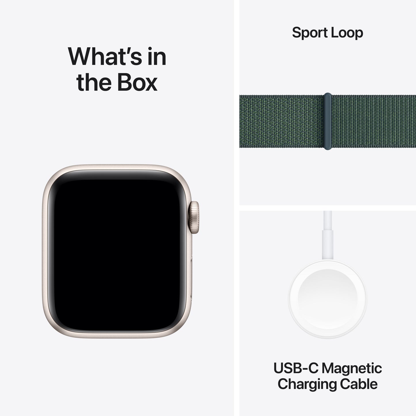 Apple Watch SE GPS 40mm Starlight Aluminium Case with Lake Green Sport Loop - iSTYLE RS