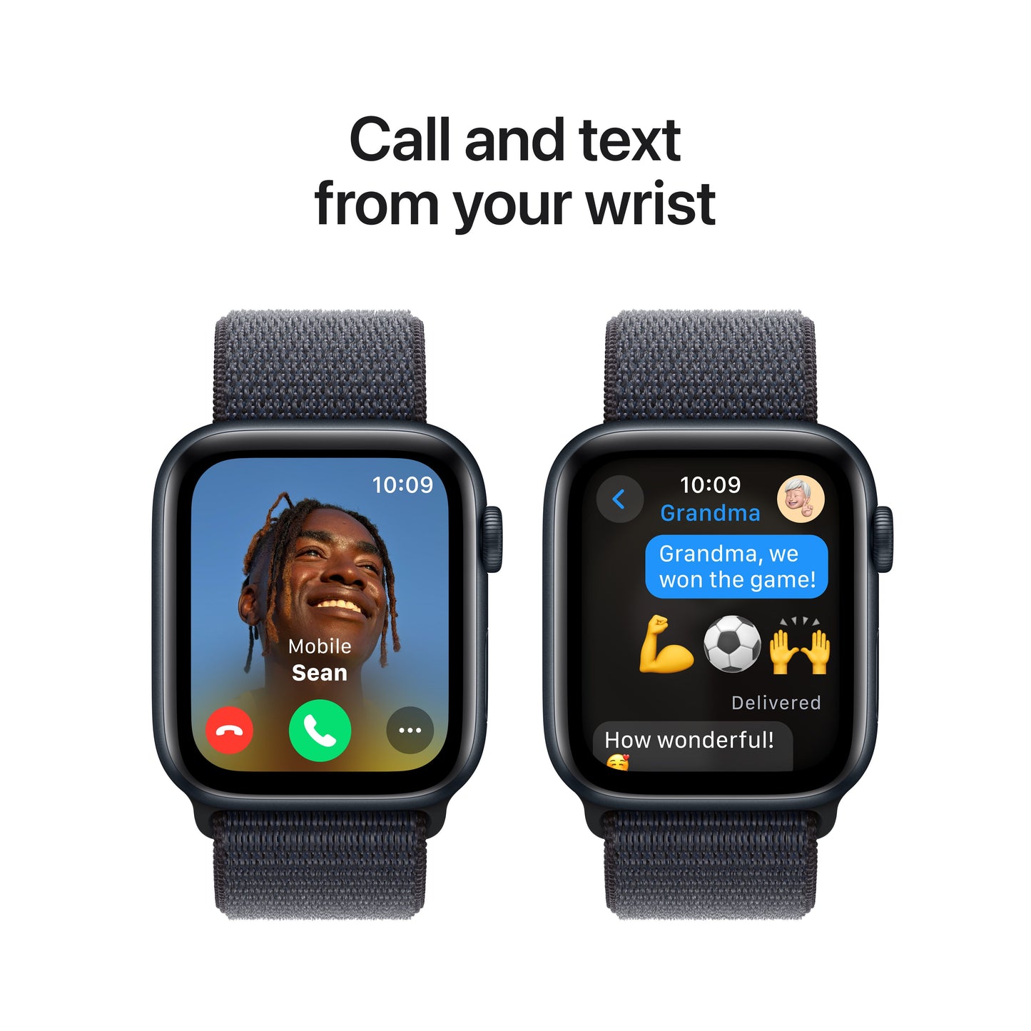 Apple Watch SE GPS 44mm Midnight Aluminium Case with Ink Sport Loop - iSTYLE RS