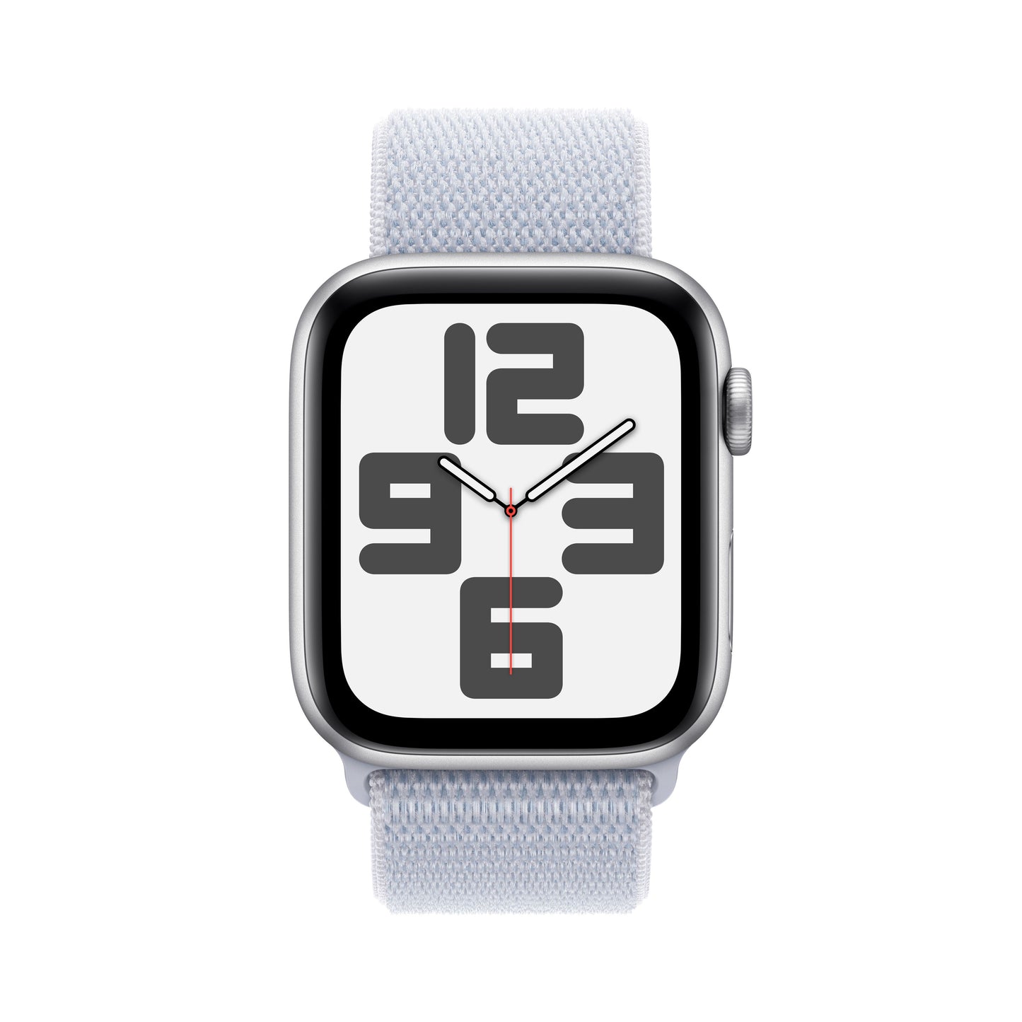 Apple Watch SE GPS 44mm Silver Aluminium Case with Blue Cloud Sport Loop - iSTYLE RS
