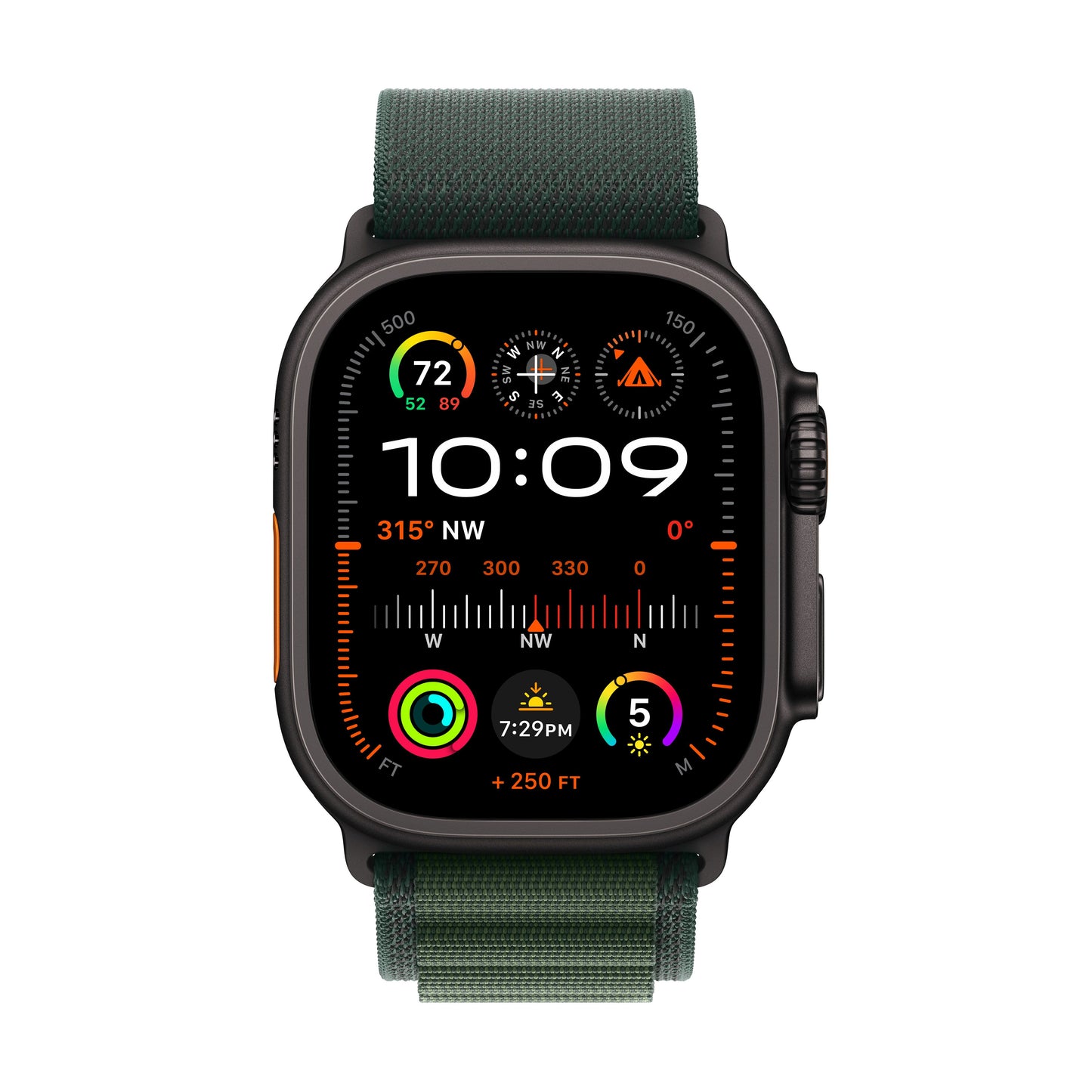 Apple Watch Ultra 2 GPS + Cellular 49mm Black Titanium Case with Dark Green Alpine Loop - M - iSTYLE RS