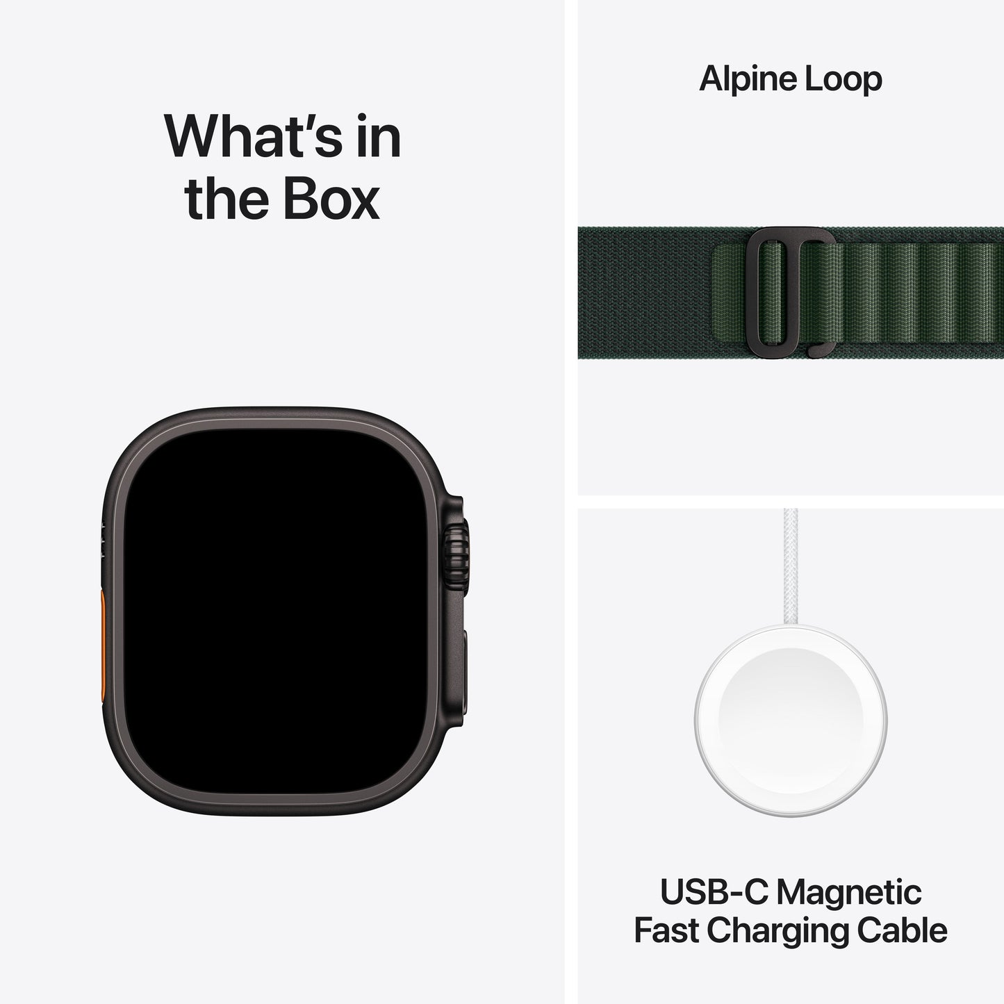 Apple Watch Ultra 2 GPS + Cellular 49mm Black Titanium Case with Dark Green Alpine Loop - M - iSTYLE RS