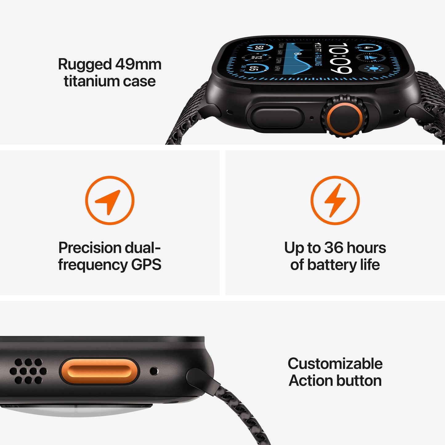 Apple Watch Ultra 2 GPS + Cellular 49mm Black Titanium Case with Black Ocean Band - iSTYLE RS
