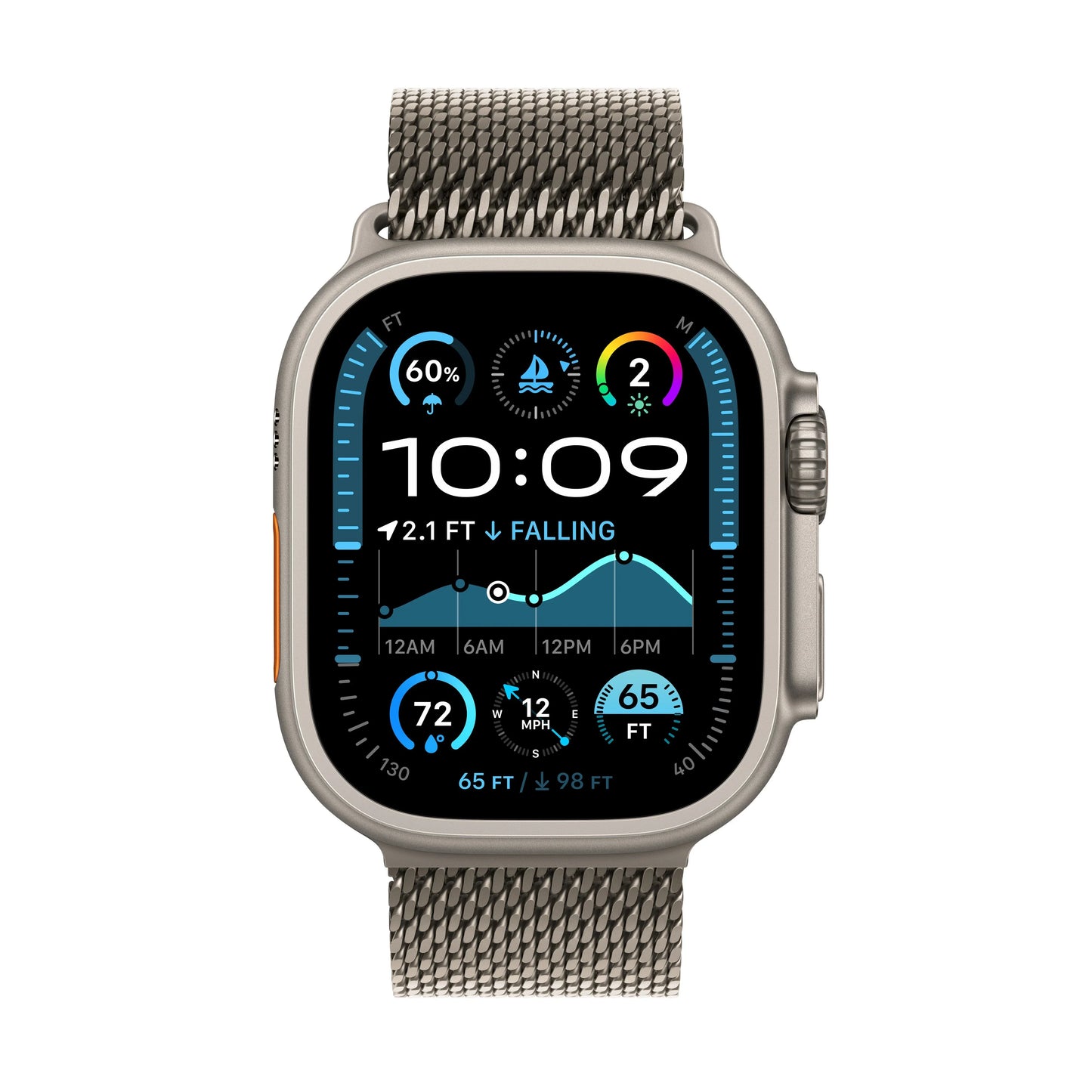 Apple Watch Ultra 2 GPS + Cellular 49mm Natural Titanium Case with Natural Titanium Milanese Loop - Small - iSTYLE RS