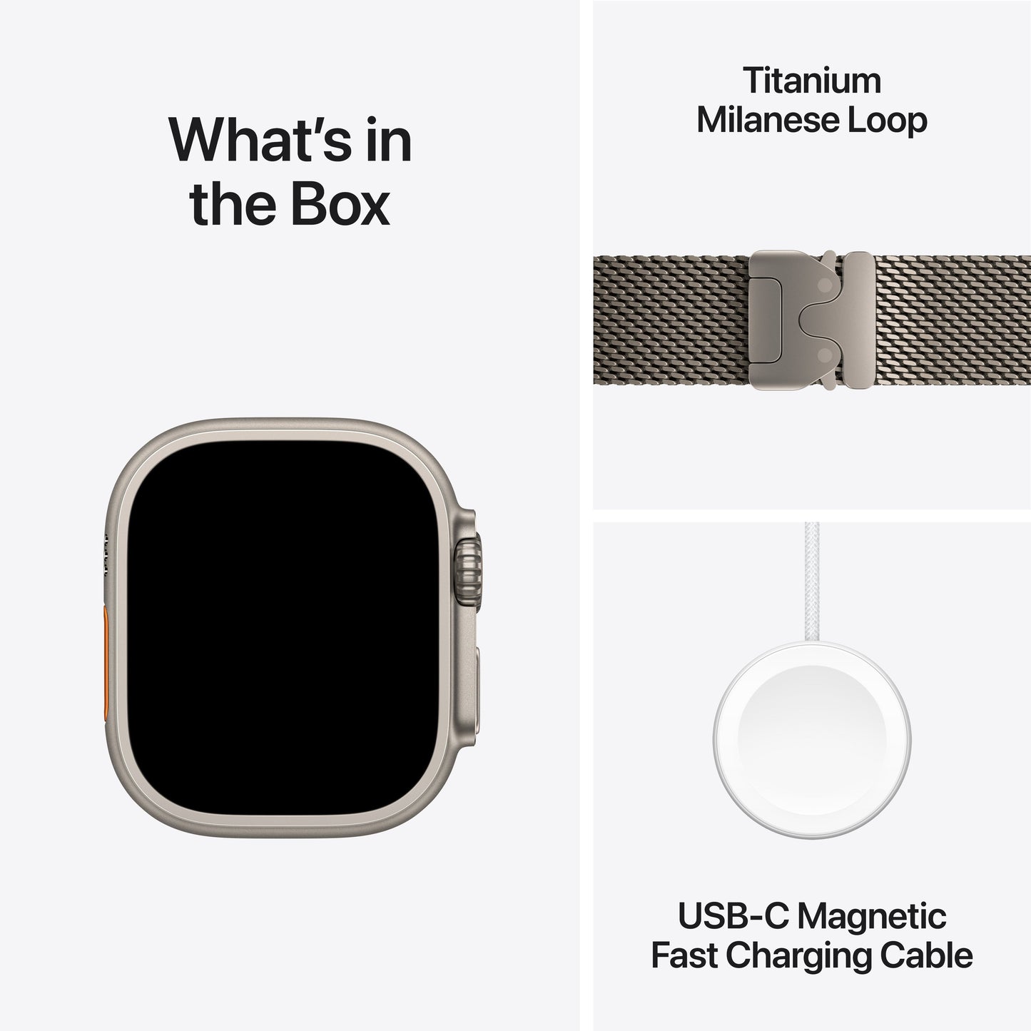 Apple Watch Ultra 2 GPS + Cellular 49mm Natural Titanium Case with Natural Titanium Milanese Loop - Medium - iSTYLE RS