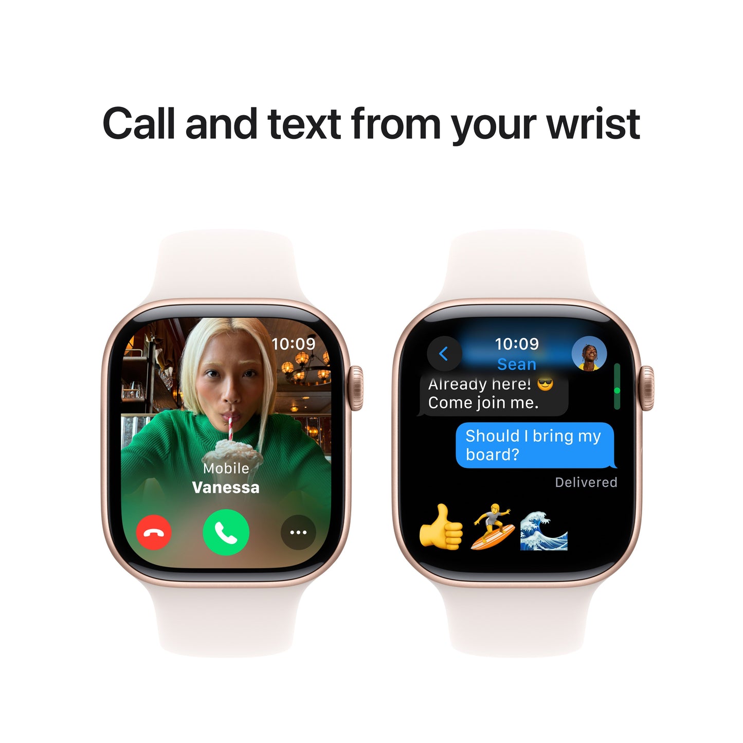 Apple Watch Series 10 GPS 46mm Rose Gold Aluminium Case with Light Blush Sport Band - S/M - iSTYLE RS