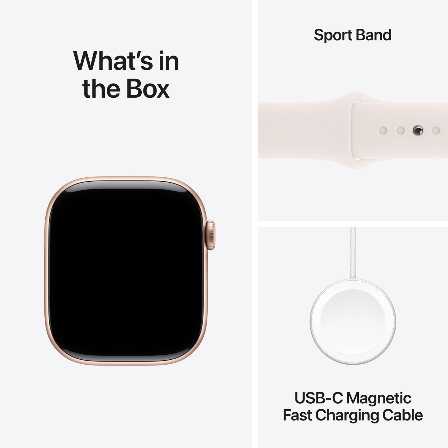Apple Watch Series 10 GPS 46mm Rose Gold Aluminium Case with Light Blush Sport Band - S/M - iSTYLE RS