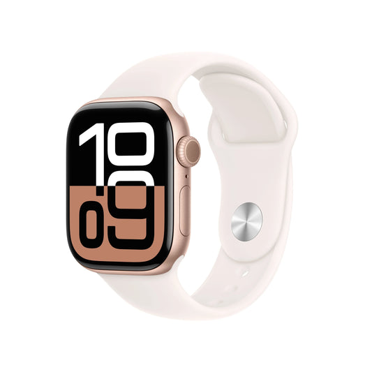 Apple Watch Series 10 GPS 42mm Rose Gold Aluminium Case with Light Blush Sport Band - M/L - iSTYLE RS