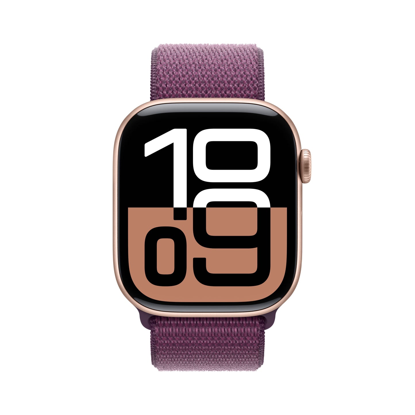 Apple Watch Series 10 GPS 46mm Rose Gold Aluminium Case with Plum Sport Loop - iSTYLE RS