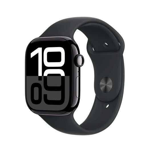 Apple Watch Series 10 GPS 46mm Jet Black Aluminium Case with Black Sport Band - M/L - iSTYLE RS