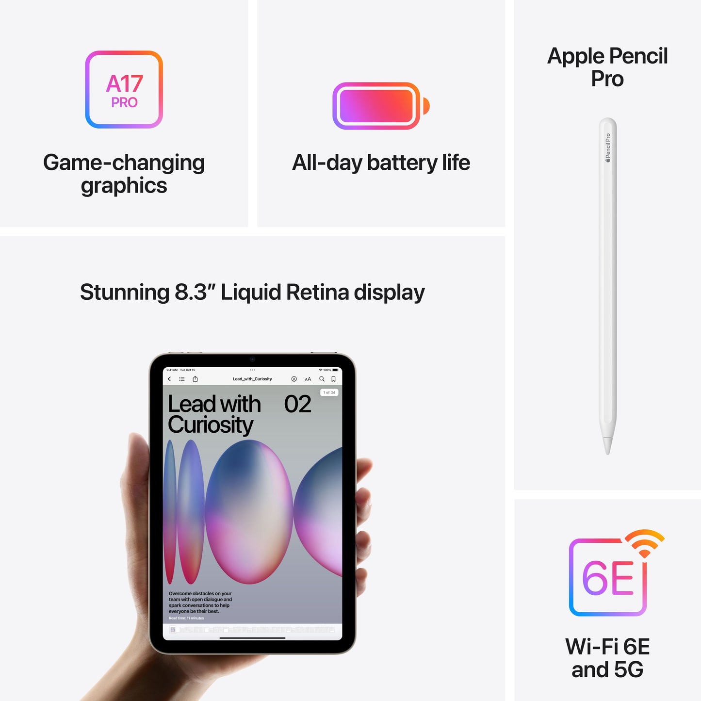 iPad mini Wi-Fi + Cellular 128GB - Purple (A17 Pro) - iSTYLE RS