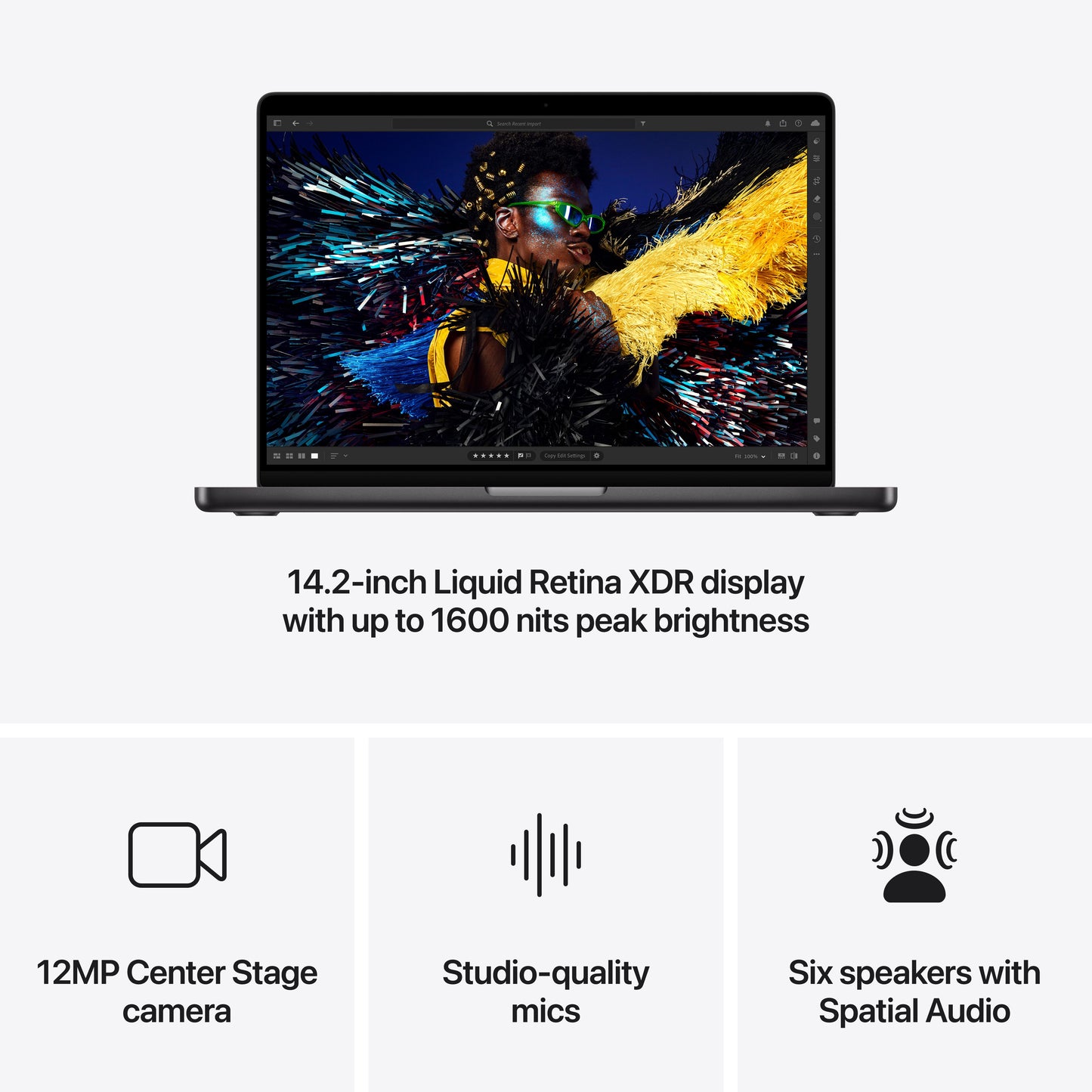 14-inčni MacBook Pro M4 Max sa 14-jezgarnim CPU-om i 32-jezgarnim GPU-om, 36GB objedinjene memorije i 1TB SSD-om - Space Black - iSTYLE RS