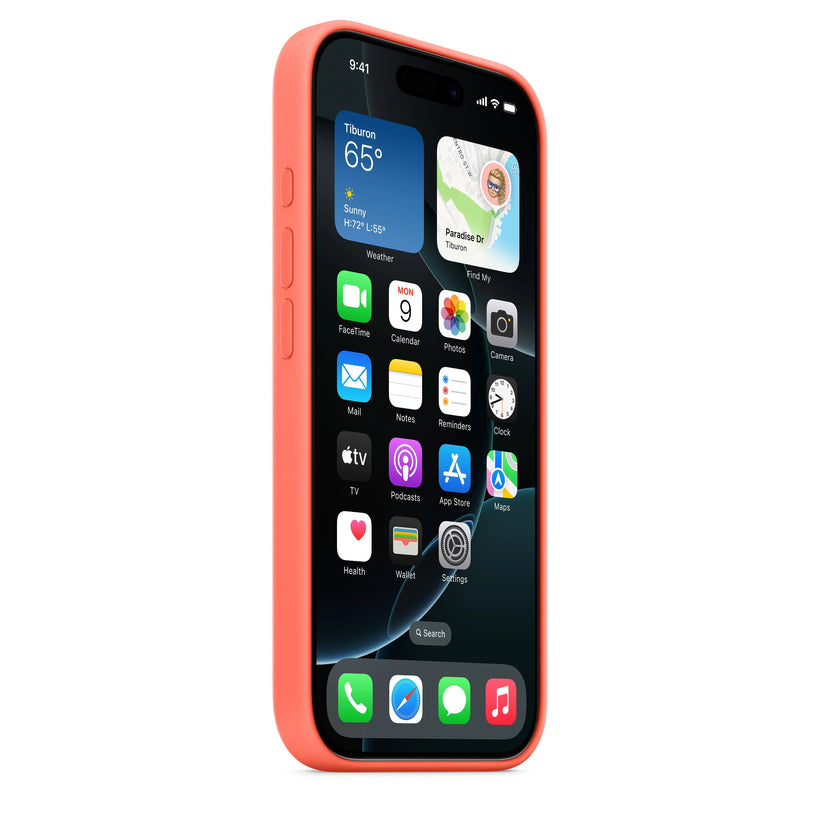 iPhone 16 Pro Silicone Case sa MagSafe-om - Tangerine - iSTYLE RS