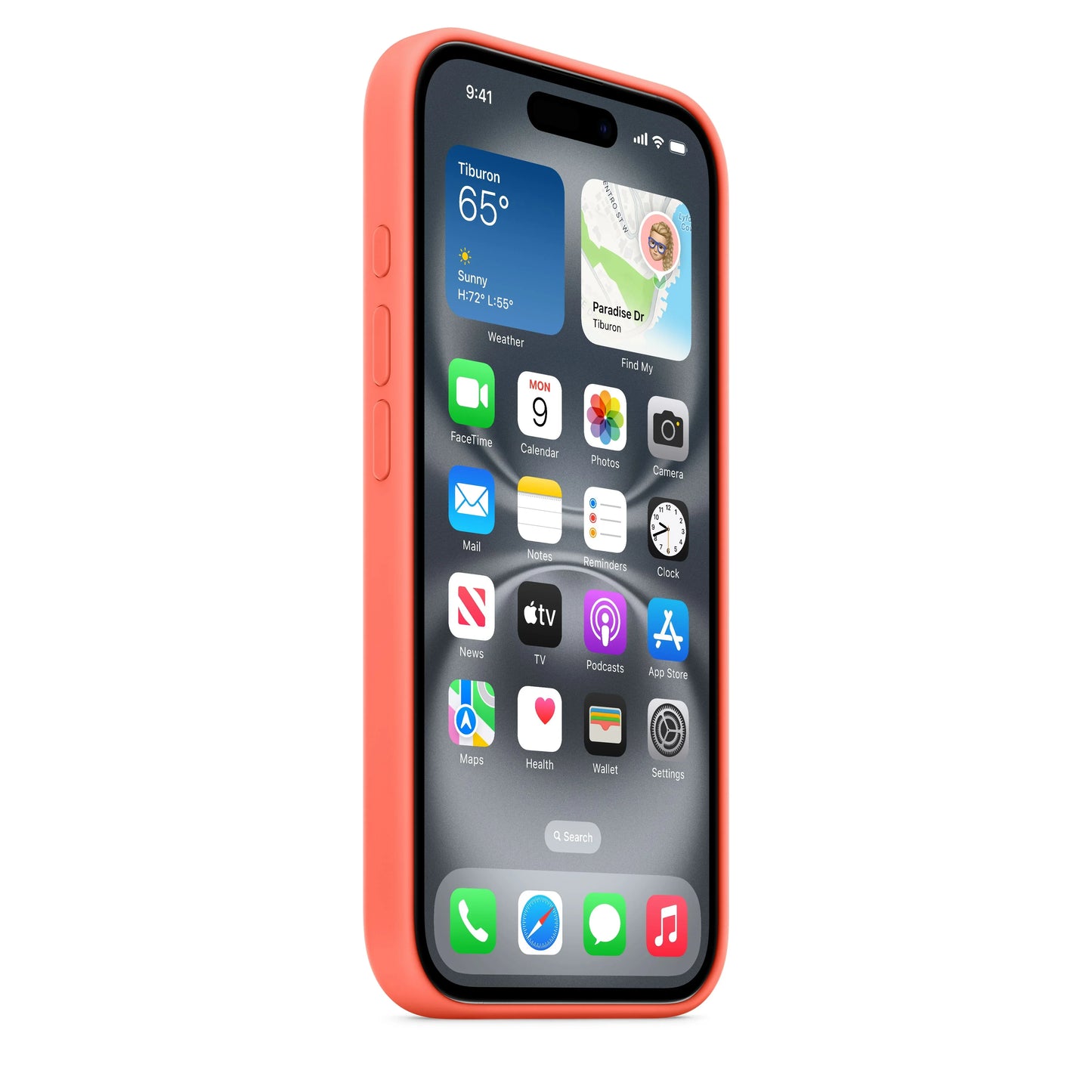 iPhone 16 Silicone Case sa MagSafe-om – Tangerine - iSTYLE RS