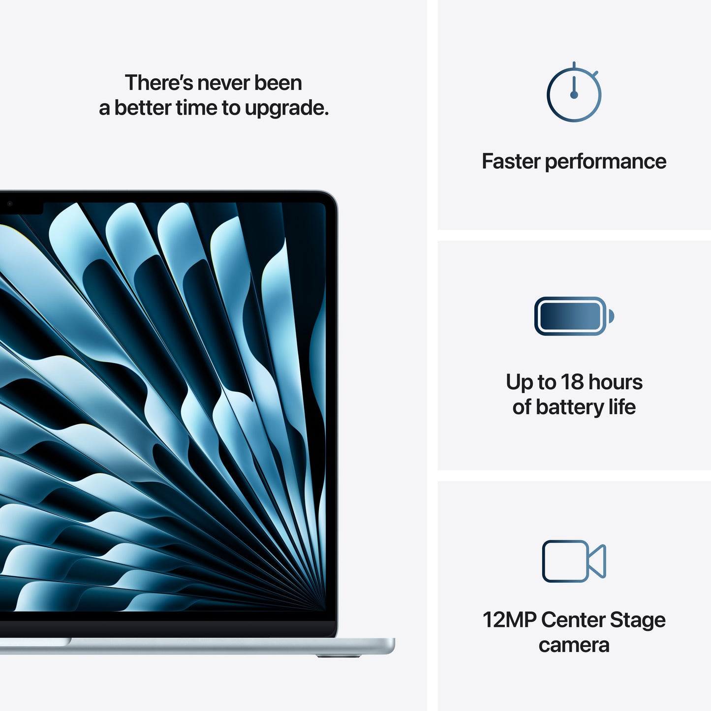 15-inčni MacBook Air M4 sa 10-jezgarnim CPU-om, 10-jezgarnim GPU-om, 16GB objedinjene memorije i 256GB SSD - Sky Blue - iSTYLE RS