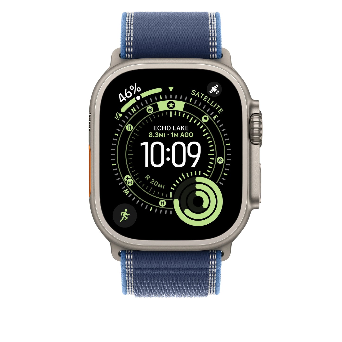 49mm Blue/Bright Blue Trail Loop – S/M - Natural Titanium Finish - iSTYLE RS