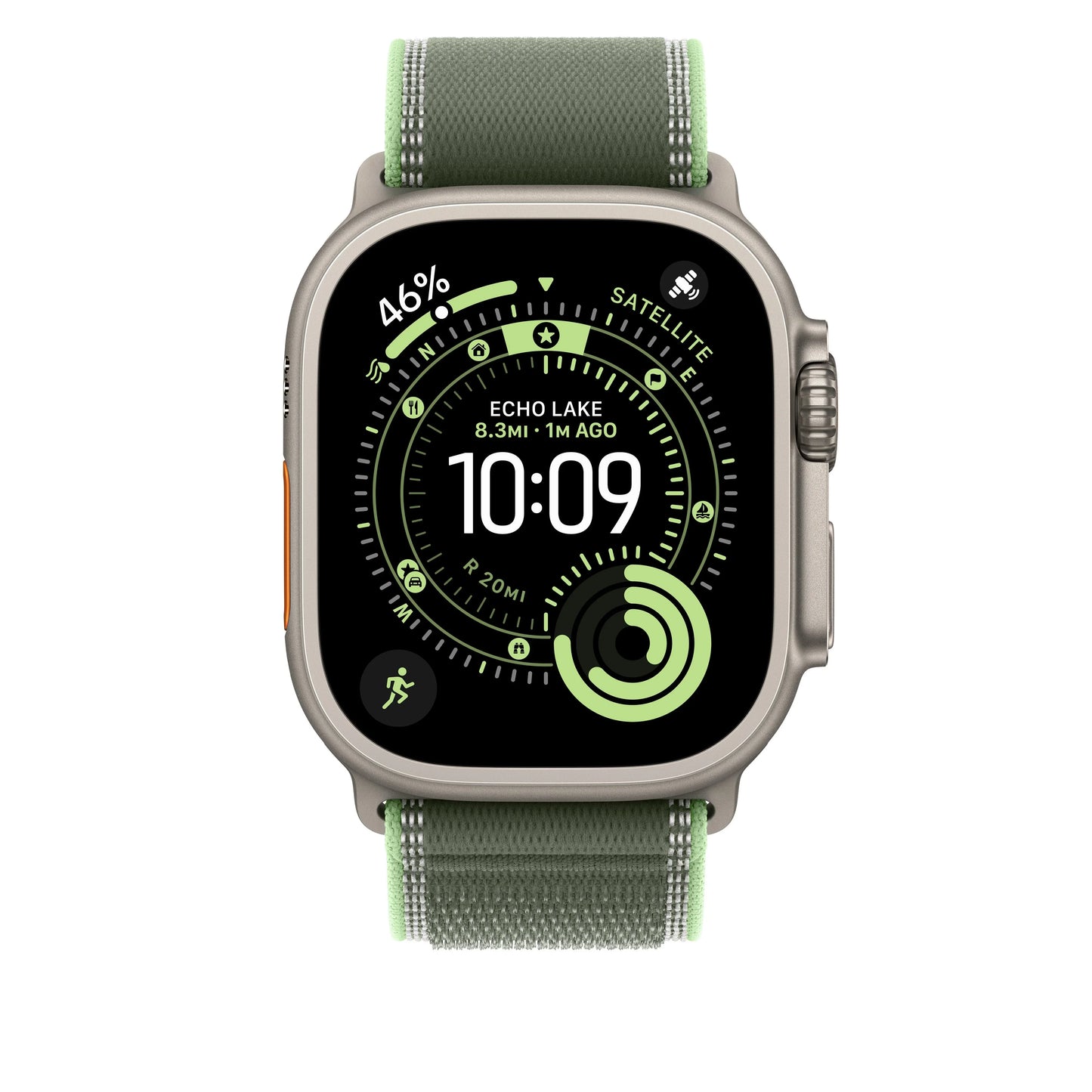 49mm Green/Neon Trail Loop – S/M - Natural Titanium Finish - iSTYLE RS