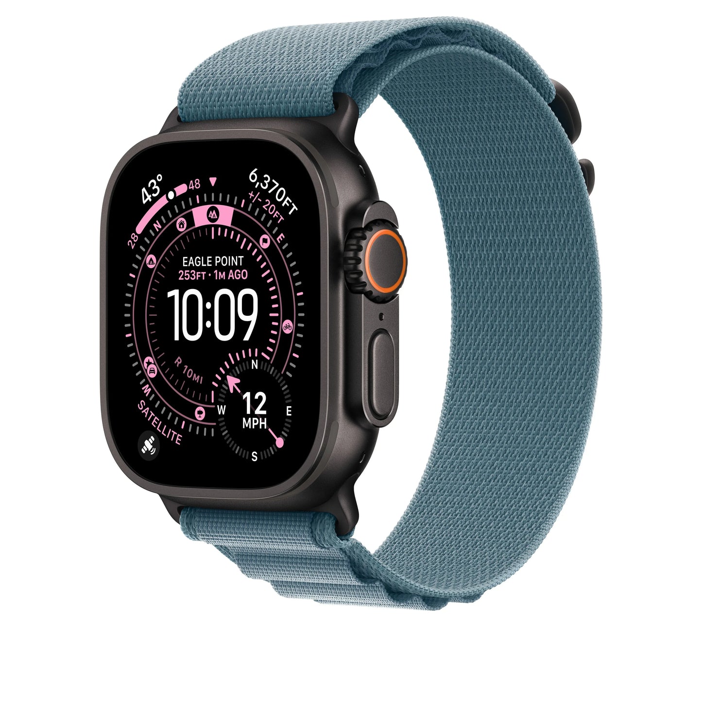 49mm Light Blue Alpine Loop - Small - Black Titanium Finish - iSTYLE RS