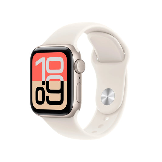 Apple Watch SE 3 GPS 40mm Starlight Aluminium Case with Starlight Sport Band - M/L - iSTYLE RS