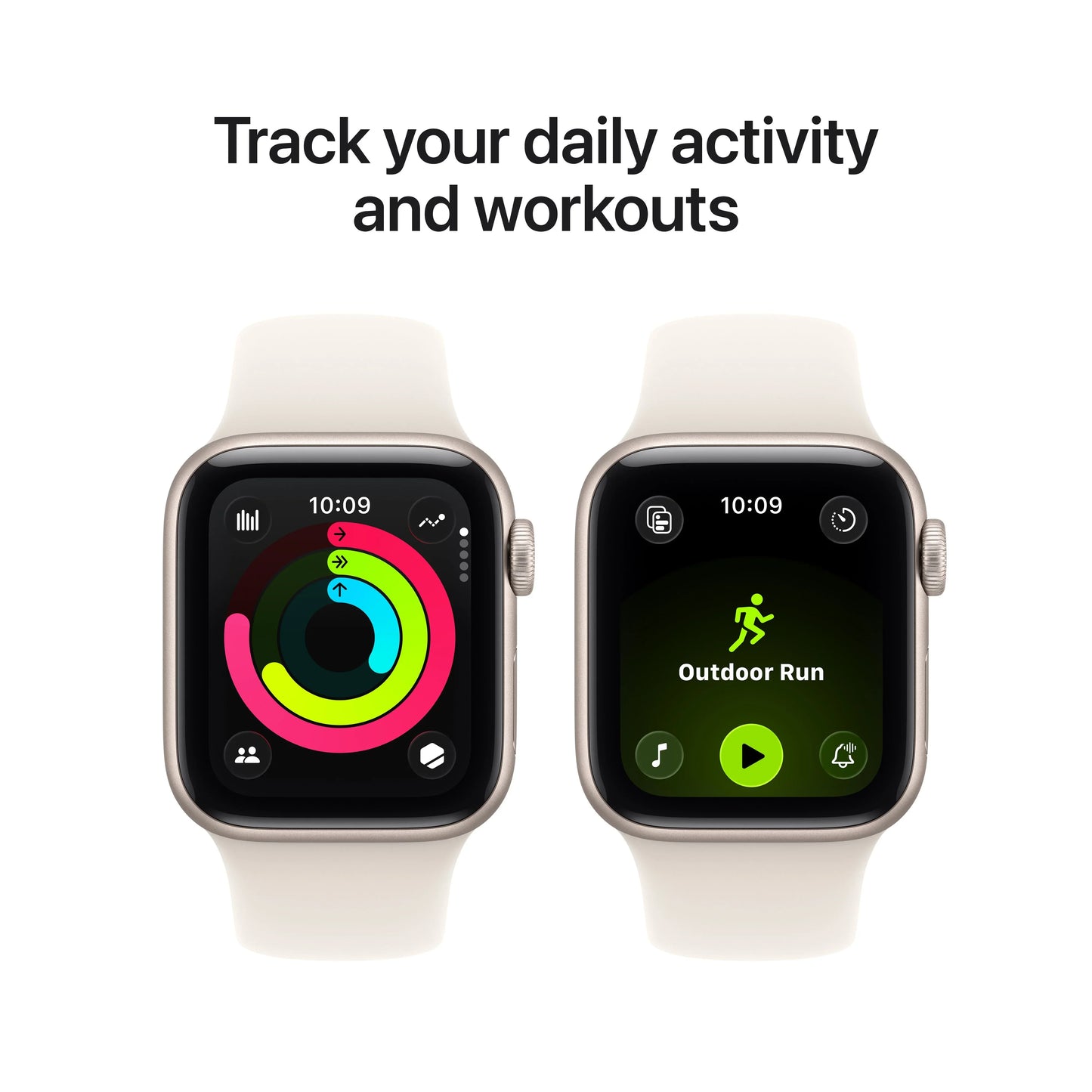 Apple Watch SE 3 GPS 40mm Starlight Aluminium Case with Starlight Sport Band - M/L - iSTYLE RS