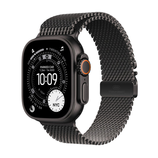 Apple Watch Ultra 3 GPS + Cellular 49mm Black Titanium Case with Black Titanium Milanese Loop - Medium - iSTYLE RS