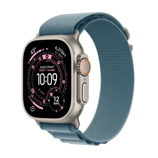Apple Watch Ultra 3 GPS + Cellular 49mm Natural Titanium Case with Light Blue Alpine Loop - Large - iSTYLE RS