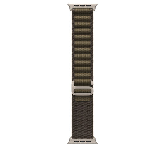 49mm Dark Olive Alpine Loop - Medium - Natural Titanium Finish - iSTYLE.rs