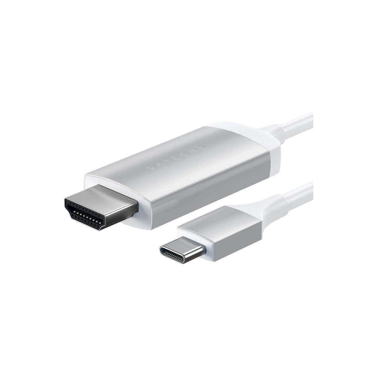SATECHI ALUMINUM TYPE-C TO HDMI CABLE ADAPTER 4K 60HZ 1,8m - Silver - iSTYLE RS