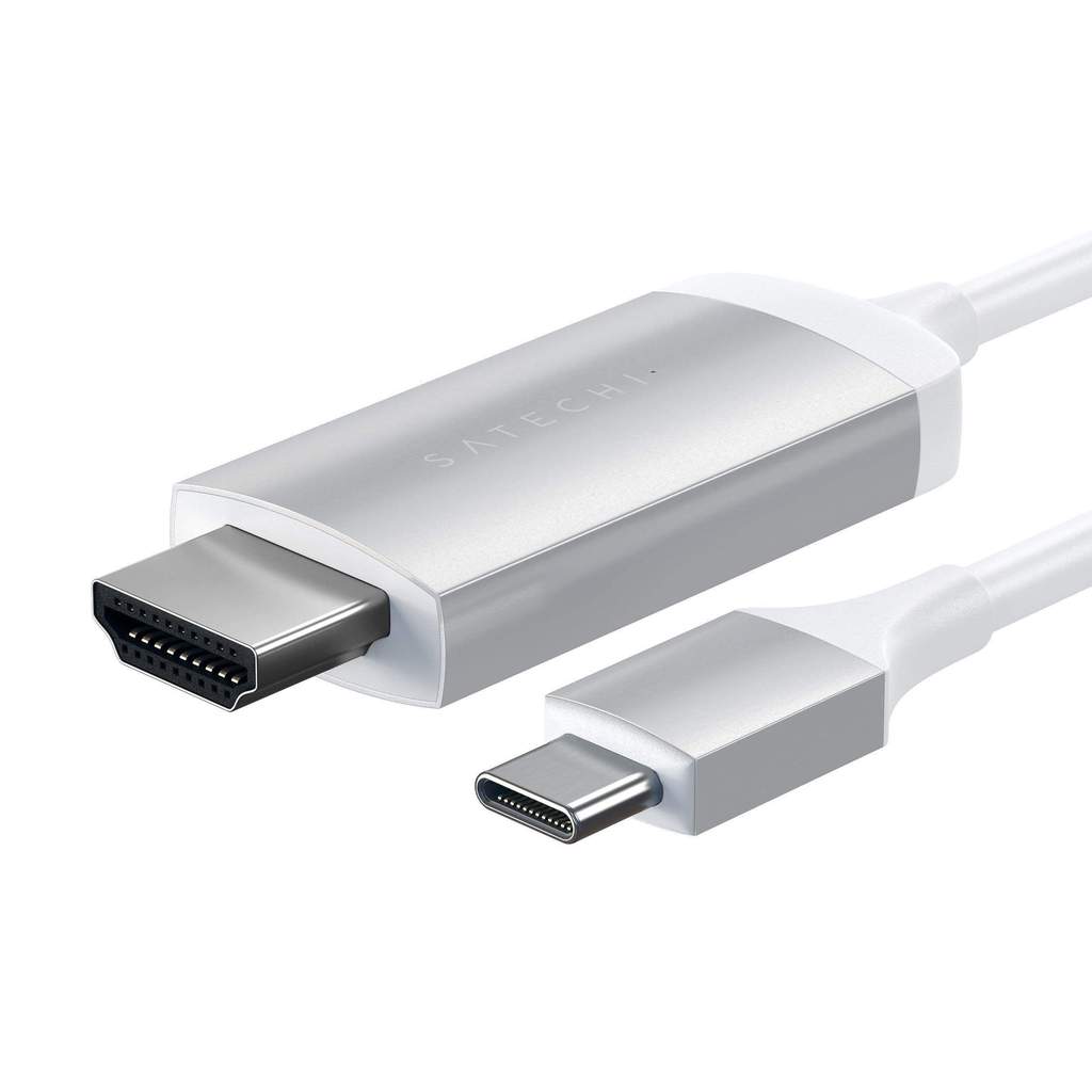 SATECHI ALUMINUM TYPE-C TO HDMI CABLE ADAPTER 4K 60HZ 1,8m - Silver - iSTYLE RS