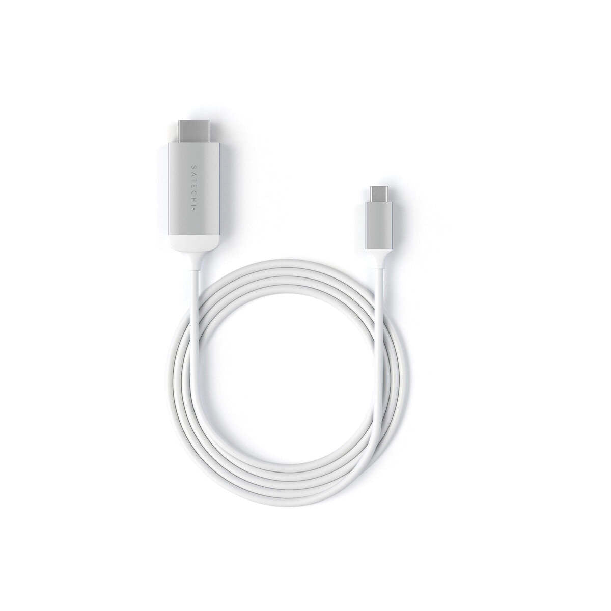 SATECHI ALUMINUM TYPE-C TO HDMI CABLE ADAPTER 4K 60HZ 1,8m - Silver - iSTYLE RS