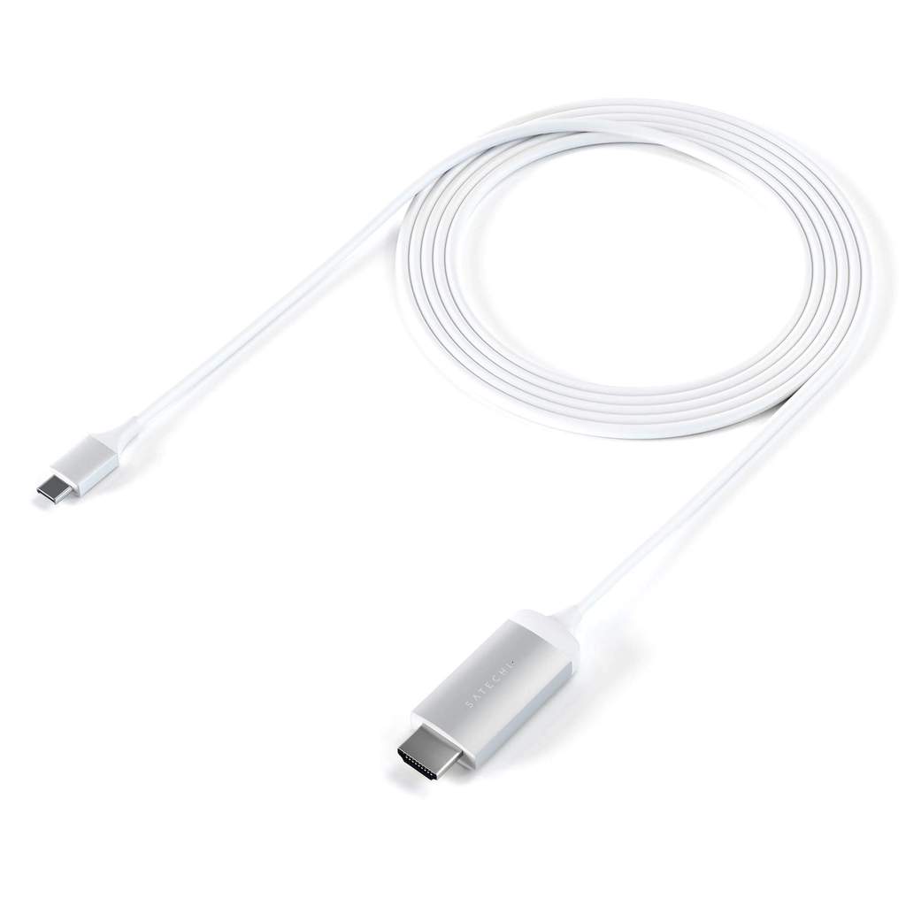 SATECHI ALUMINUM TYPE-C TO HDMI CABLE ADAPTER 4K 60HZ 1,8m - Silver - iSTYLE RS