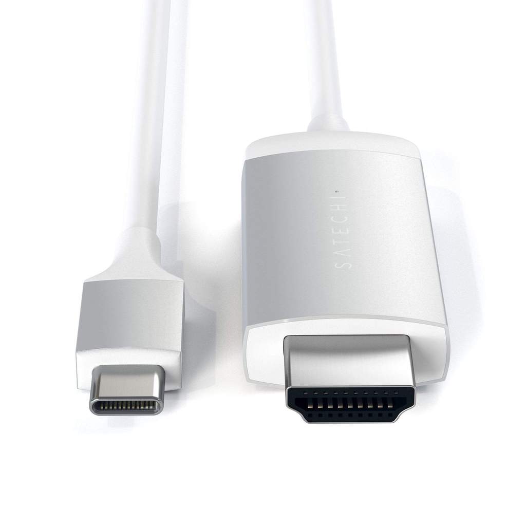 SATECHI ALUMINUM TYPE-C TO HDMI CABLE ADAPTER 4K 60HZ 1,8m - Silver - iSTYLE RS