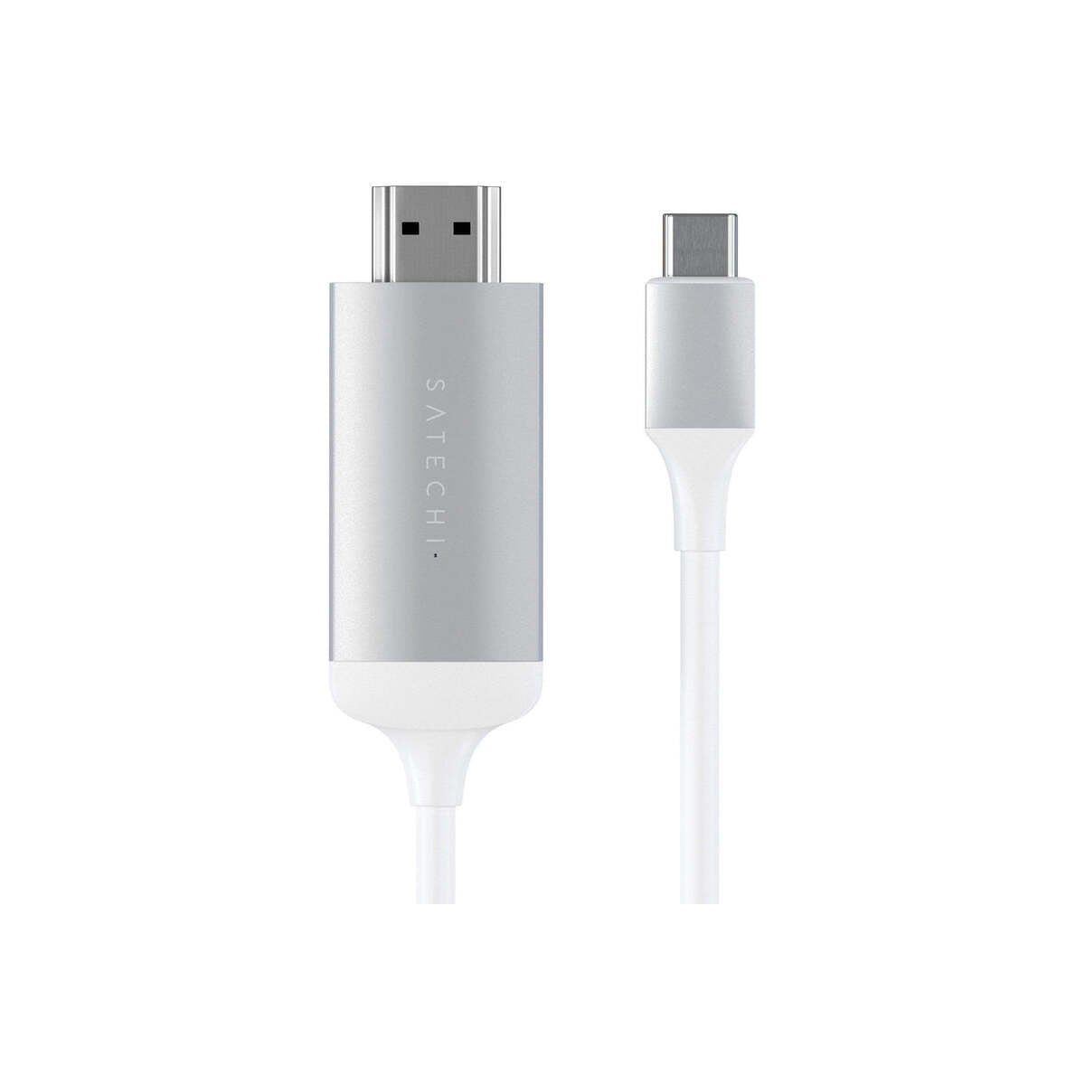 SATECHI ALUMINUM TYPE-C TO HDMI CABLE ADAPTER 4K 60HZ 1,8m - Silver - iSTYLE RS