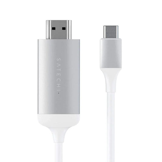SATECHI ALUMINUM TYPE-C TO HDMI CABLE ADAPTER 4K 60HZ 1,8m - Silver - iSTYLE RS