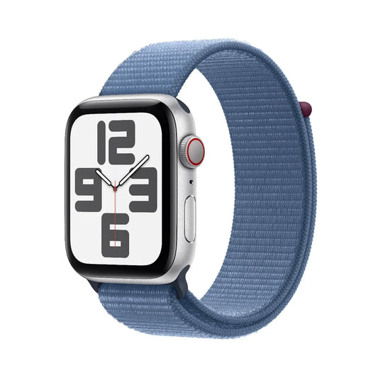 Apple Watch SE GPS 44mm Silver with Winter Blue Sport Loop - iSTYLE RS
