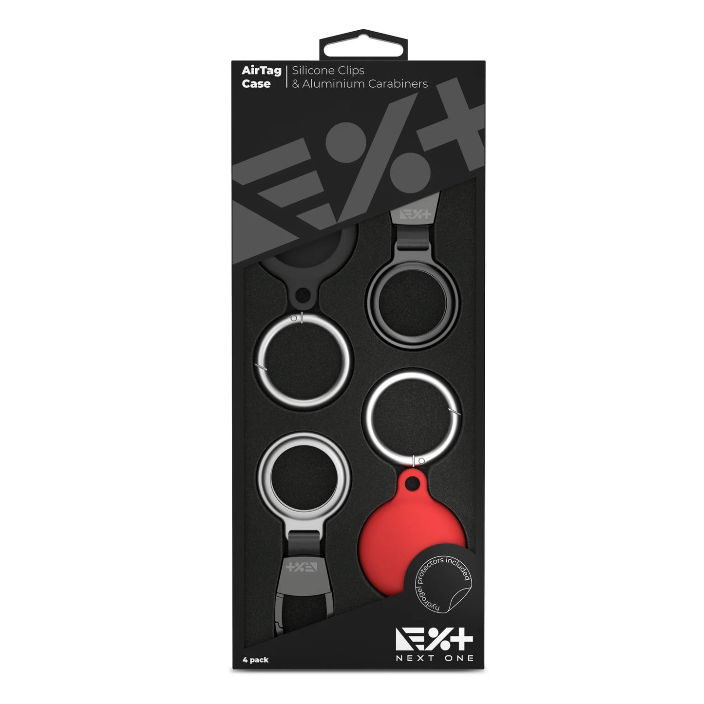 Next One AirTag Silicone Clips & Aluminium Carabiners | 4 pack - iSTYLE RS
