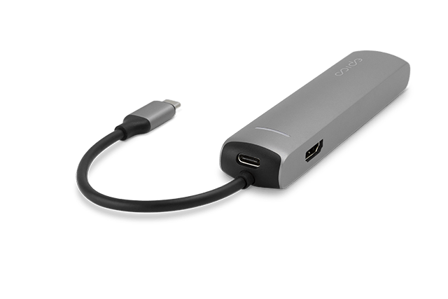 Epico Type-C Hub SLIM 4K HDMI & Ethernet - silver, black cable - iSTYLE RS